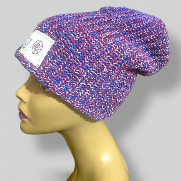 NBA LA Clippers “Love ❤️ Your Melon” Chunky Knit Beanie Cap Hat OS Team Colors - Picture 2 of 8
